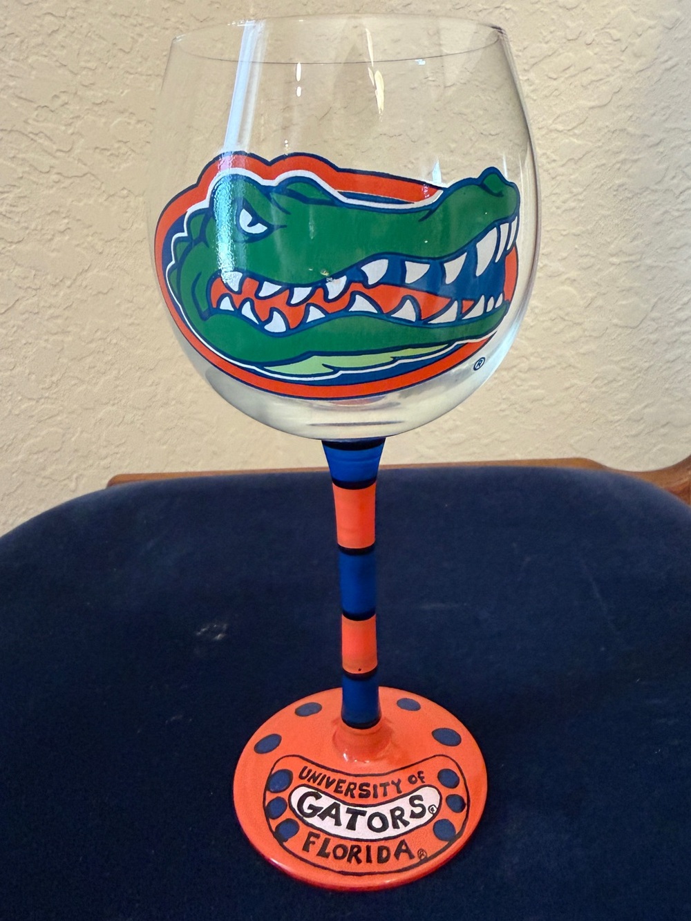 University Of Florida Gators Hand Painted Wine Glass Collegiate Collection
